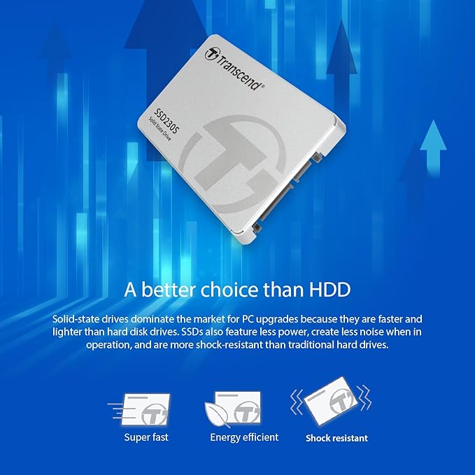 Transcend SSD230 128GB 2.5" SATA III 6Gb/s Internal SSD with DRAM, Up to 560MB/s, for PS4/ PCs/Laptops, Desktops/Notebooks, 3D TLC Internal Solid State Drive with SLC Cache, RAID Engine, LDPC Coding