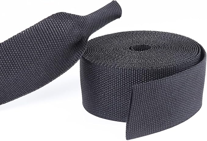 BuyUneed Heat Shrinkable Braided Sleeving 2:1 Ratio- Abrasion Protection Flexibility Wiring Harness Cable Sheath (3/4" ID, 16ft)