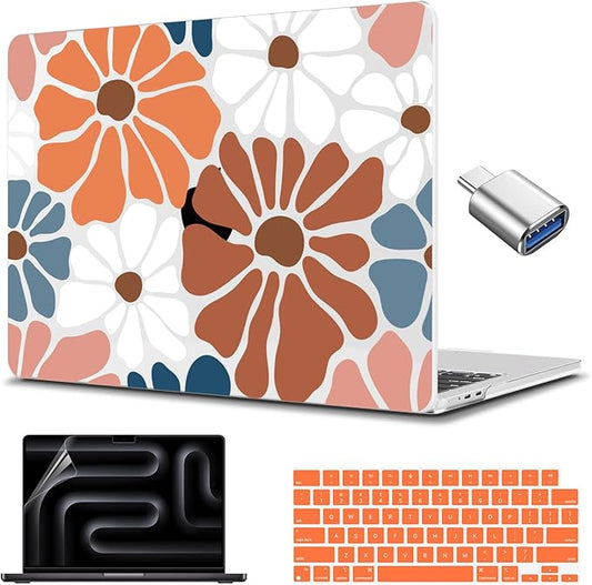 CISSOOK Compatible with MacBook Air 13.6 inch Case M5 M4 M3 M2, Plastic Hard Shell Case Keyboard Cover Screen Protector for MacBook Air 13 2026-2022 Model A3449 A3240 A3113 A2681, Vintage Flowers