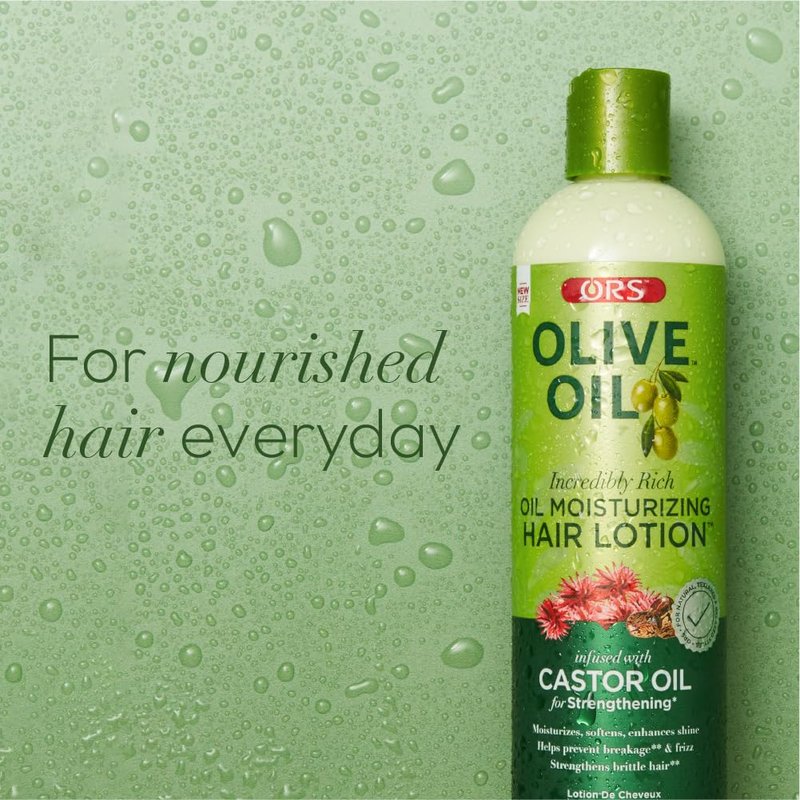 ORS Olive Oil Incredibly Rich Moisturizing Hair Lotion with Castor Oil 8.5 Ounces (Pack of 4)