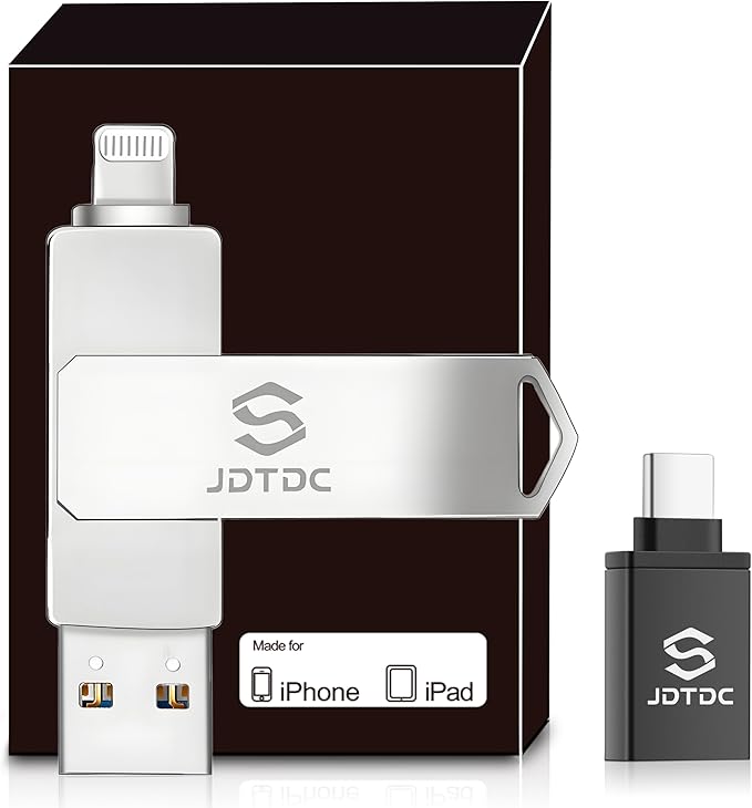 True Capacity 256GB MFi Certified iPhone Photo Stick, 3-in-1 Flash Drive