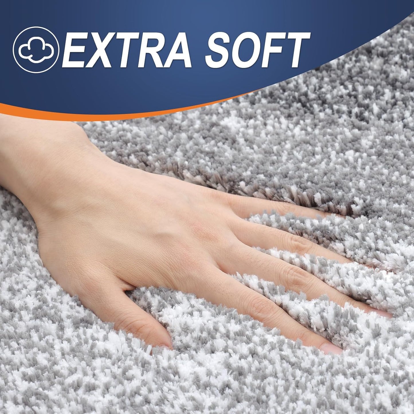 OLANLY Bathroom Rug Mat - Extra Soft, Absorbent Microfiber | Non-Slip Plush Shaggy 47x24 Grey