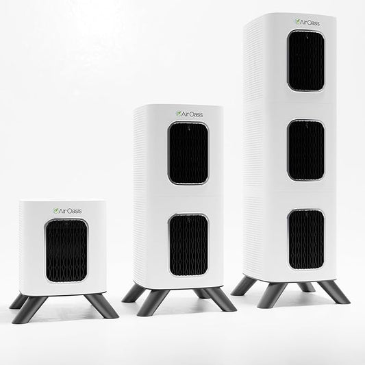 Air Oasis iAdaptAir 2.0 HEPA Air Purifier Clean Air Starter Bundle – 3 Air Purifiers for Home, Bedroom & Pets (1 Small, 1 Medium, 1 Large) – Allergy, Mold & Smoke Removal