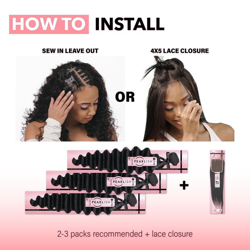 Sensationnel Pearlish bundle human hair - euro body deep pearl conditioned 15a soft remy beauty supply sew in or glue on bundles (10 Inch, NATURAL/BLACK)