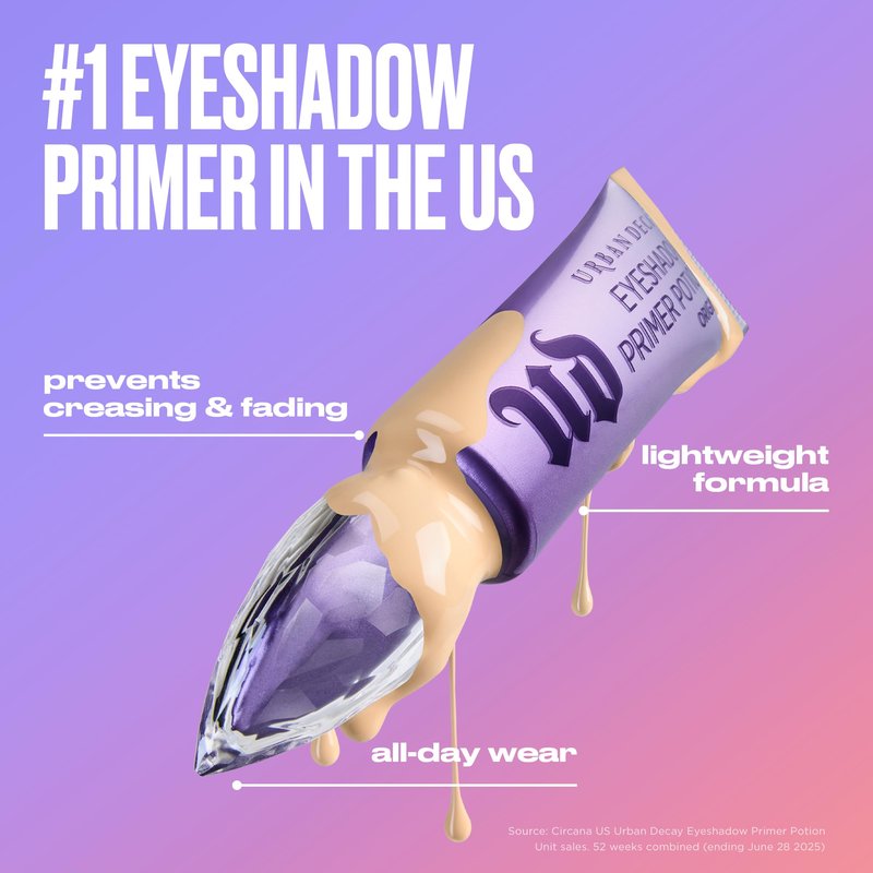 Urban Decay Shimmer Eyeshadow Primer Potion Sin - Champagne Shimmer Eye Primer for Crease-Resistant & Long-Lasting Eye Makeup, Smooths & Preps Eyelid Base, For Vibrant Color, All Skin Tones, Vegan