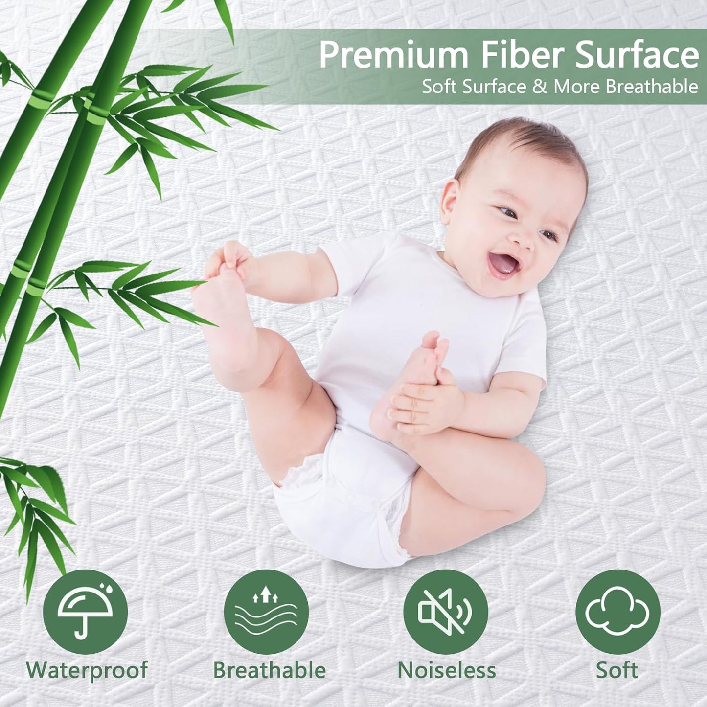 Skiennix Premium Waterproof Mattress Protector - Breathable Cooling Bed Cover | Queen Size, 8''-21'' Deep Pocket, Soft & Noiseless