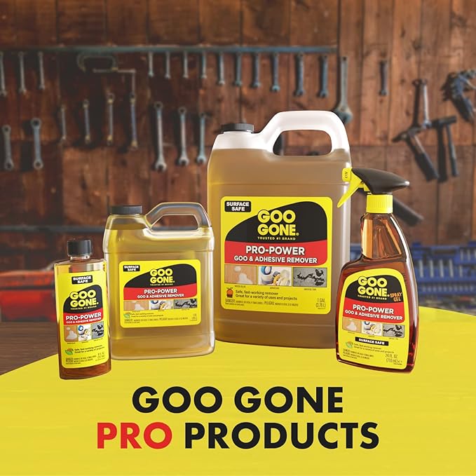 Goo Gone Pro-Power - Professional Strength Adhesive Remover - Orange, 128 Fl.Oz