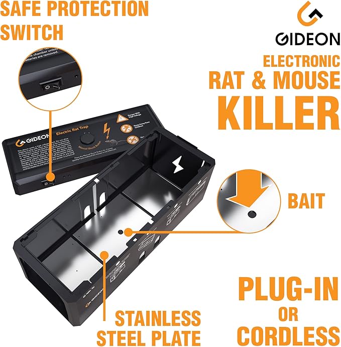 Eliminator Mouse Trap & Rat Trap-Electric Mouse Traps Indoor for Home- Humane pest Control Traps for Mice- No Touch, Reusable Rat Zapper Rodent Killer