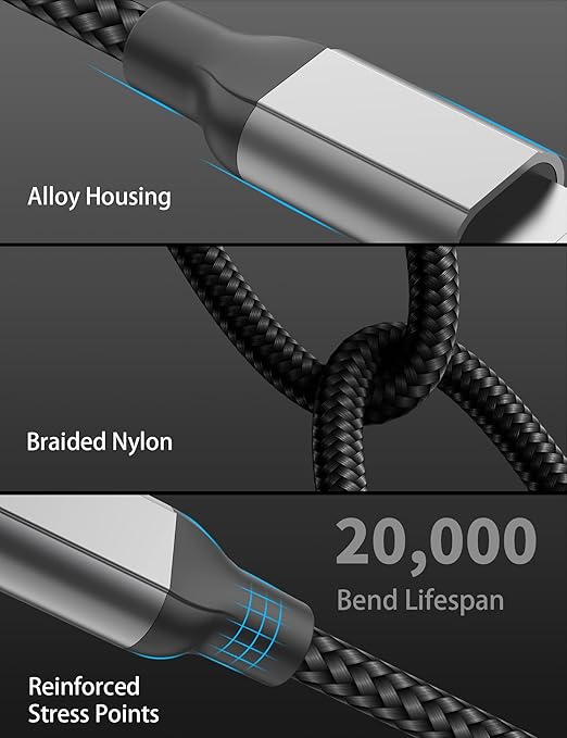 Acecene 2Pack MFi Certified 3ft USB-C to Lightning Cable - Fast Charging for iPhone 14-8, iPad