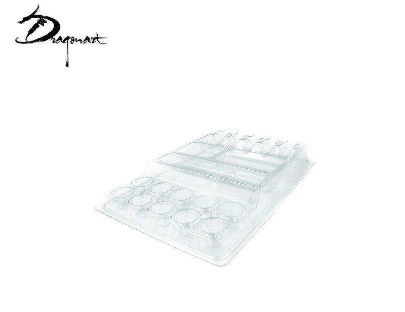 Dragon Art 25pcs Plastic Disposable Ink Cup Tray Pigment Rack Holder Tray Tattoo Accessories (Clear)