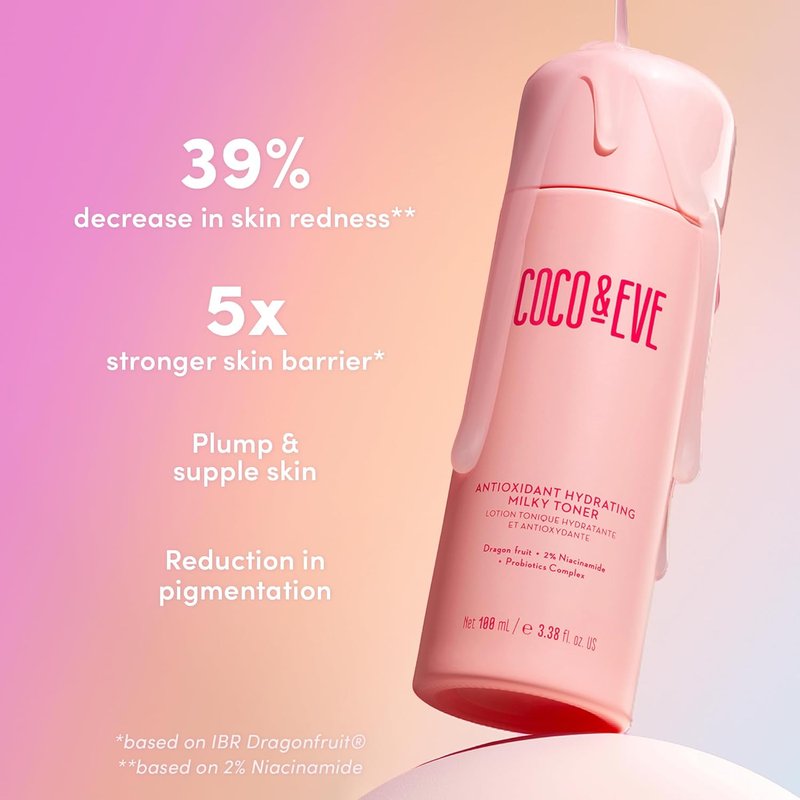 Coco & Eve Antioxidant Hydrating Milky Toner - Boost Radiance & Hydration | 3.38 fl oz