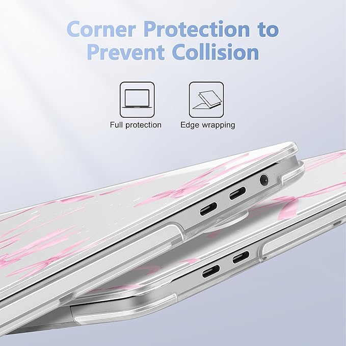 Lepeoac for MacBook Pro 16 inch Case 2019 2020 Release Model A2141, Plastic Hard Shell Cover with Keyboard Cover & Screen Protector for MacBook Pro 16 inch with Touch Bar & Touch ID, Bowknot