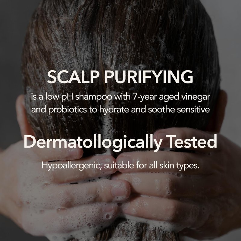 107 Clarifying Shampoo - Purifying Shampoo for Build Up, Dirt, Oil, Itchy, Dry Scalp – Fermented Vinegar & Ginseng for Refreshed & Revitalized Scalp - Paraben, Phthalate and Sulfate Free (12.84oz)