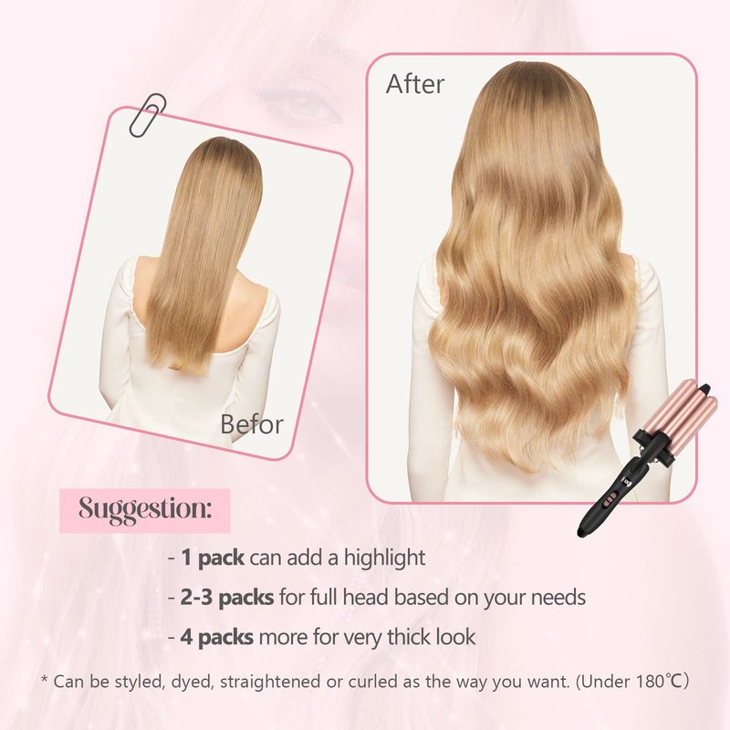 Sixstarhair Seamless Tape In Hair Extensions Remy Human Hair Highlight Hair Extensions Color Swedish Blonde and Ash Blonde Piano Color For Beautiful Girl 50g/20 Pieces Pack [Color 20/60 14inch]