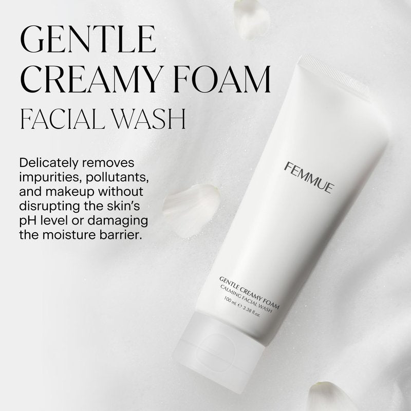 FEMMUE Gentle Creamy Foam Face Cleanser (3.38 oz) | Hydrating Face Wash with Centella for Sensitive Skin | Gentle Makeup Remover | Korean Beauty Skincare