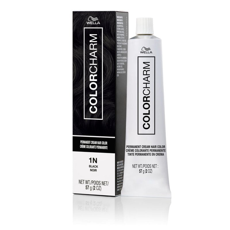 COLORCHARM Permanent Cream Hair Color, 1N Black, 2 oz.