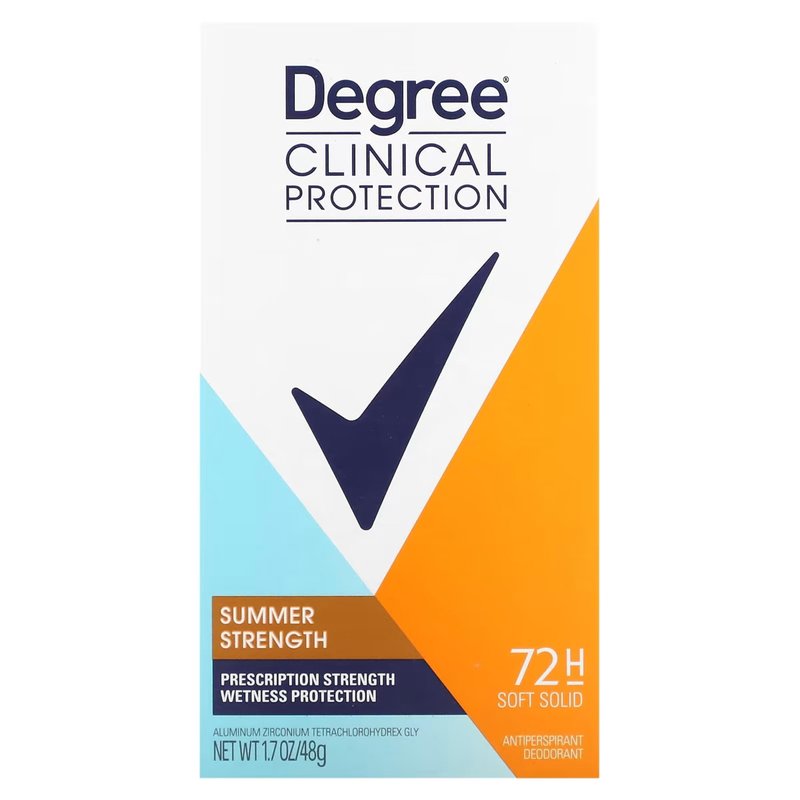 Degree Deodorant for Women, Clinical Protection Summer Rose 4-Pack â Prescription Strength 96H Antiperspirant, Soft Solid, 1.6 Oz Ea