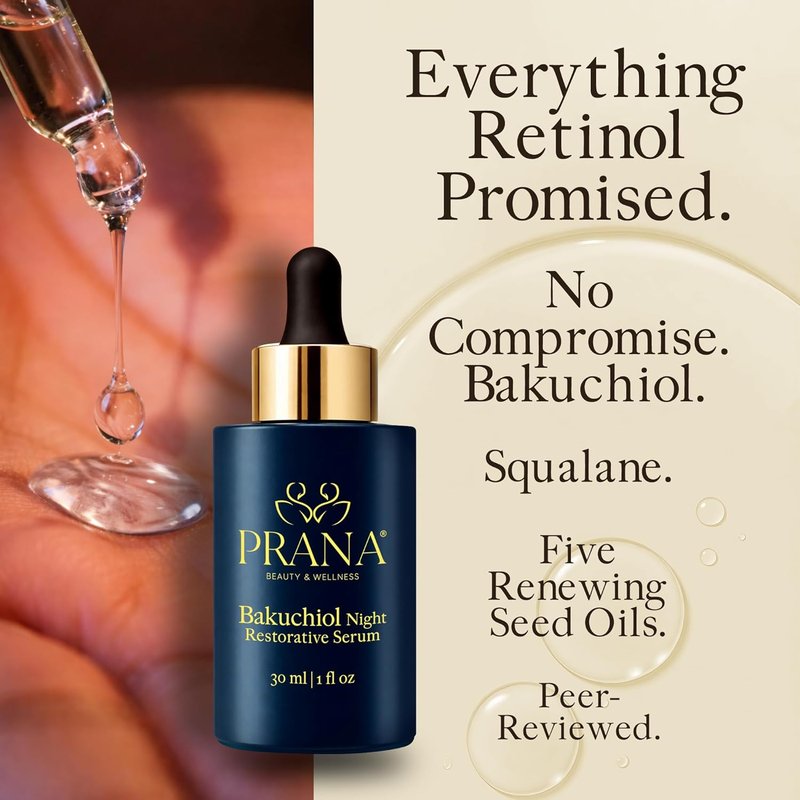 Bakuchiol Anti-Aging Serum - Ayurvedic Retinol Alternative with Squalane & Jojoba | Hydrating for Wrinkles & Radiant Skin - 30ml