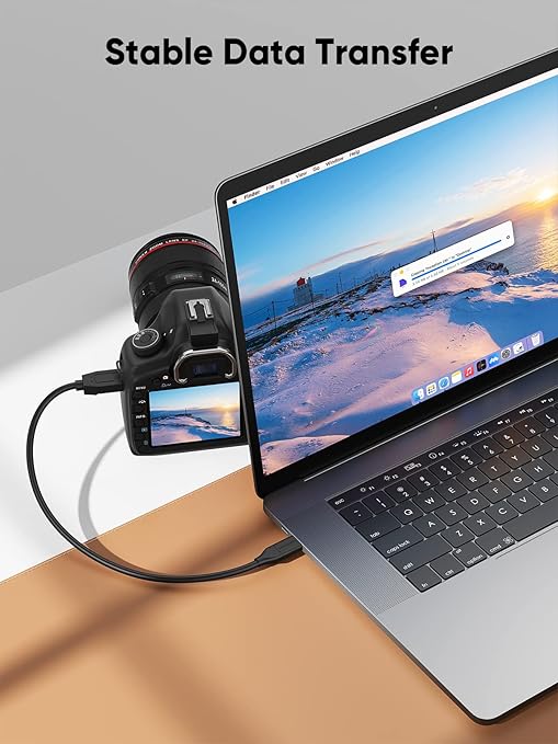 CableCreation USB C to Micro B Short Cable 2FT*2, 10G Micro B to USB C External Hard Drive Cable for iPhone 15/16/17,Samsung Galaxy S24,Seagate WD Westgate My Passport,MacBook Pro/Air, iPad/Tablet
