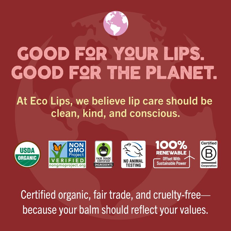 Eco Lips LIP SUGAR SCRUB 4 Pack (4-0.25oz jars) 100% Organic Lip Care Treatment with Organic Sugar & Coconut Oil - Gently Exfoliate & Polish Dry, Flaky Lips (Variety 4-Pack)