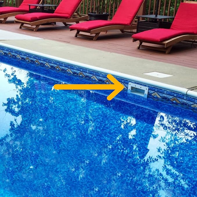 Rx Clear Standard Thru-Wall Skimmer for Vinyl Liner Inground Pool | Made of Non-Corrosive Abs Plastic | Large Debris Basket & Multiple Plumbing Connections for Easier Access