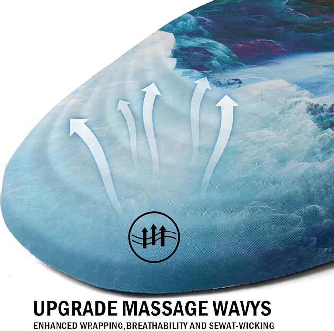 LSLXDCLJ Ergonomic Mouse Pad with Wrist Rest Support,Mousepad Relief Carpal Tunnel Pain, Entire Memory Foam Mouse Pad with Non-Slip PU Base, Wireless Mouse Pad,Falls Dazzling Galaxy