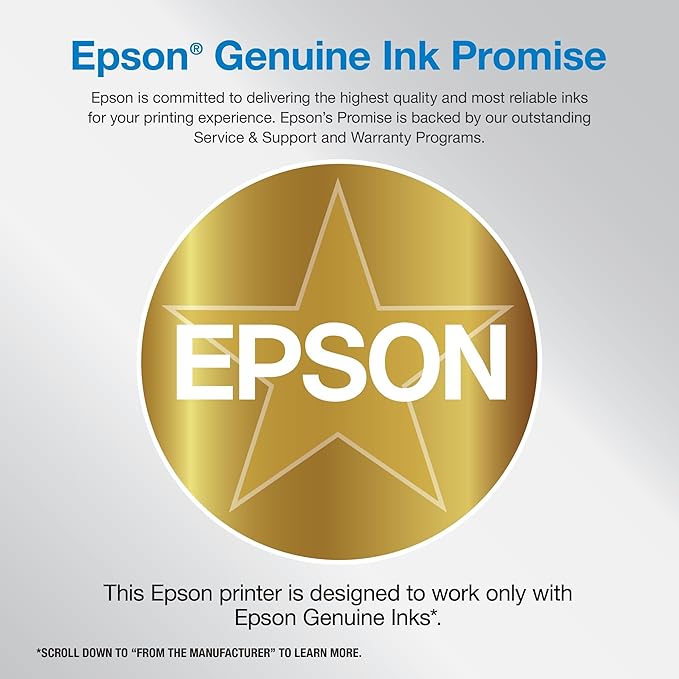 Epson Workforce Pro WF-7820 Wireless Duplex All-in-One Wide-Format Printer, Copier, Scanner, and Fax with 50 Page ADF, 250 Sheet Paper Capacity and Mobile Printing, Black