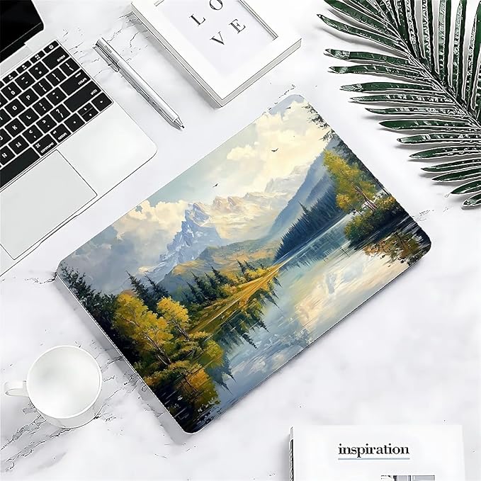 COTAIL Compatible with MacBook Air 13.3 13.6 Inch Case 2022 2021 2020 2019 Plastic Hard Shell Case Cover,13.6 Air (A2681) M2 2022, Mountains and Trees