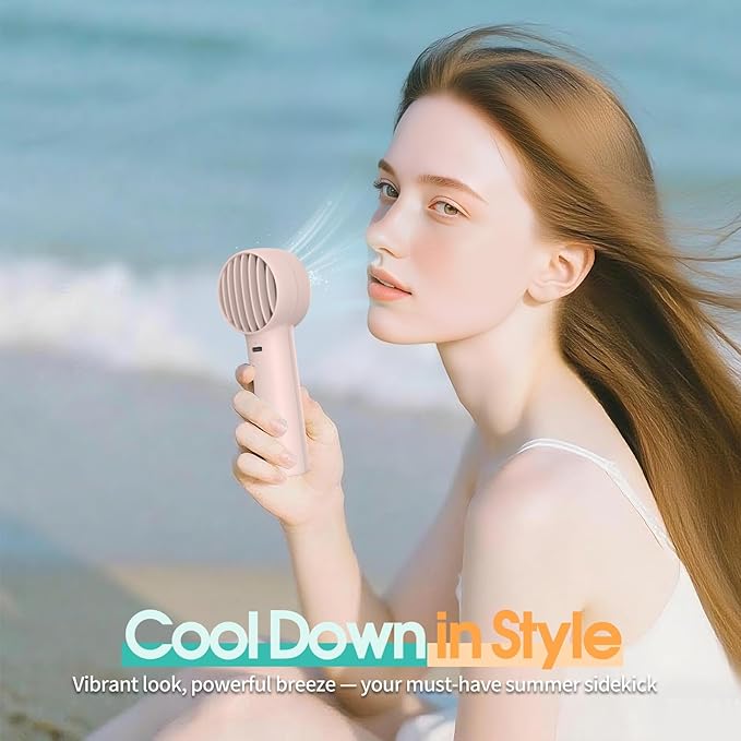 Mizong Mini Fan Portable Fan USB Rechargeable Handheld Fan with 3 Speed Wind Pocket Personal Cooling Fan for Desktop Travel Outdoor Vacation Concert Makeup Use