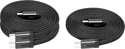 Statik MagStack Slim Pro - USB C to USB C Cable, Magnetic Anti Tangle Flat Type C Charger Fast Charging Cord, Magnetic Charging Cable, Compatible with iPhone, iPad & Android, 100W 6FT, 3-Pack