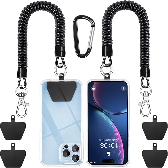 SHANSHUI Phone Lanyard, Cell Phone Tether Pads Anti Theft Strap Leash Compatible with iPhone & All Smartphones in Full-cover Cases Outdoor Accessory for Cycling, Fishing, Climbing, Skiing, Hiking