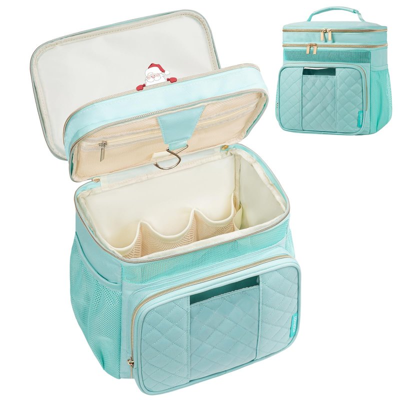 WOOMADA Toiletry Bag with Hanging Hook, Large Hanging Toiletry Bag for Women, Portable Shower Caddy for Travel, Breach, Gym, Camping(Turquoise)