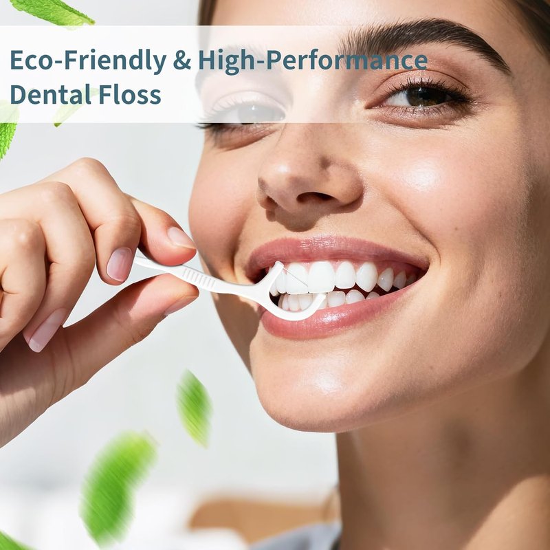 Dental Floss Picks Bulk - Individually Wrapped Travel Flossers for Deep Cleaning | Pack of 2000