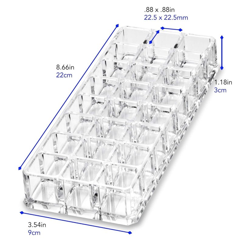 Acrylic Lipstick & Lip Gloss Organizer - 48 Space Clear Beauty Storage