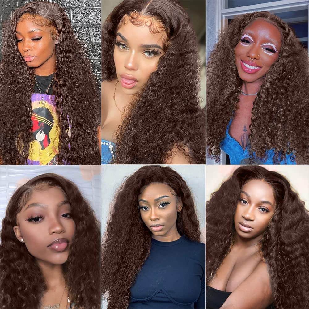24 inch Brown Bundles Human Hair #4 Kinky Curly Bundles Chocolate Brown Human Hair Bundle 100g