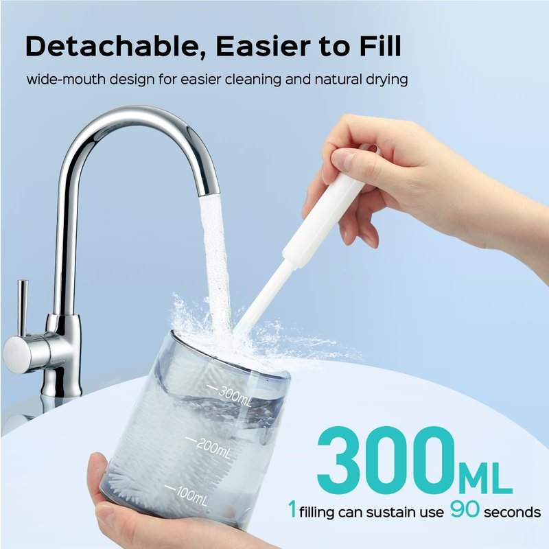 COSLUS Water Dental Flosser Pick for Teeth C30(FC5360): 4 Modes Cordless Portable 300ML Larger Tank Water Teeth Cleaner IPX7 Waterproof Flossing Cleaning Picks for Home Travel Green