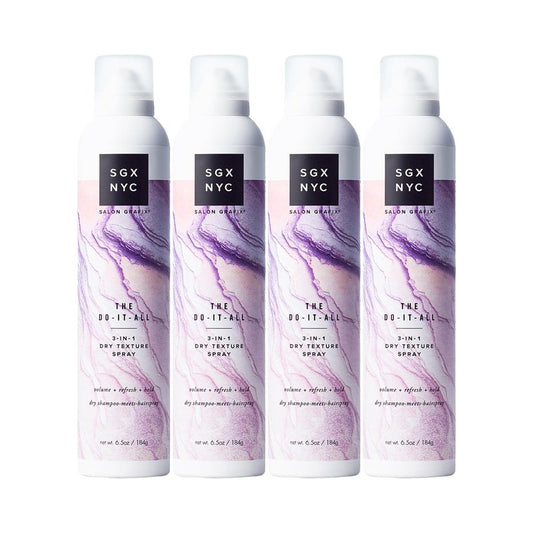 SGX NYC The Do It All 3-in-1 Dry Texture Spray - Versatile Dry Shampoo and Texture Spray for Refreshed Hair - Volumizing Hair Products - 4 pc