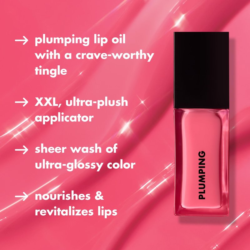 e.l.f. Glow Reviver Plumping Lip Oil, Tinted Lip Plumper For A High-Shine, Plump Finish, Infused With Jojoba Oil, Vegan & Cruelty-Free, Apricot Feelings