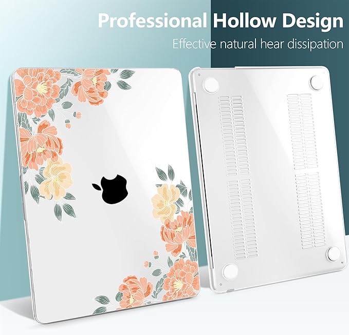 TWOLSKOO Compatible with MacBook Air 13 inch Case M5 2026 M4 2025 M3 M2 2024-2022 A3449 A3240 A3113 A2681, Plastic Hard Shell & Keyboard Cover for MacBook Air 13.6 inch Case, Vintage Roses