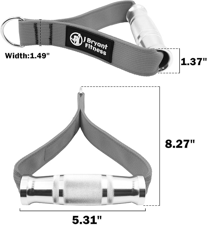 J Bryant Fitness Metal Gym Handles for Cable Machine Attachment Heavy Duty Aluminum Alloy Handle Grips Durable Workout Handles for Resistance Bands Pulley LAT Pulldown System