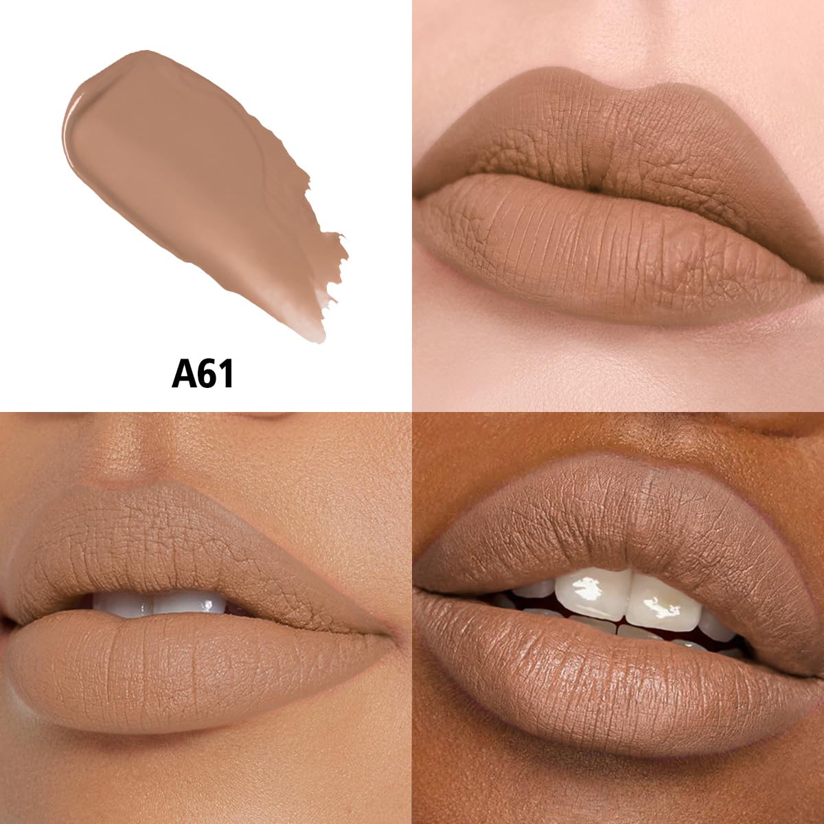 HANLADY Nude Lipstick Long Lasting Lipsticks for Women Pigmented Smudgeproof Transferproof Vegan Cruelty Free Lip Makeup (A61 Sugey Girl, 1 Pack)