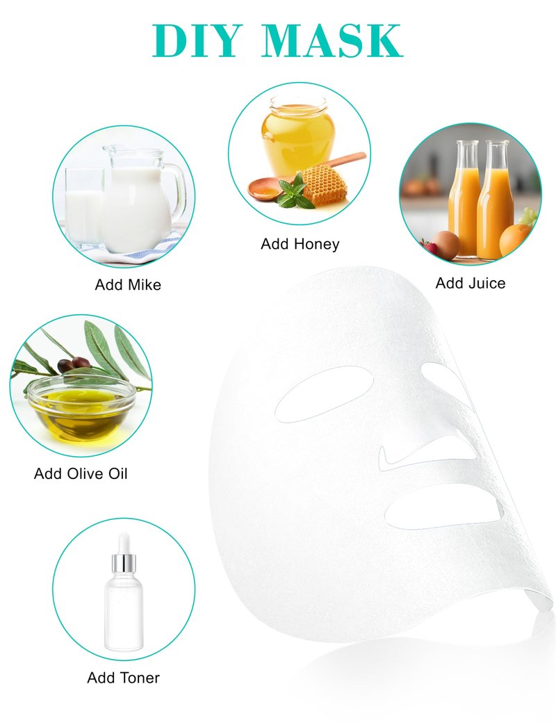 Dioche 500pcs Disposable Mask Paper Compressed Sheet DIY Hydrating Mask Cotton Skin Care Wrapped Masks for Home Travel, Dry Face Paper Sheet