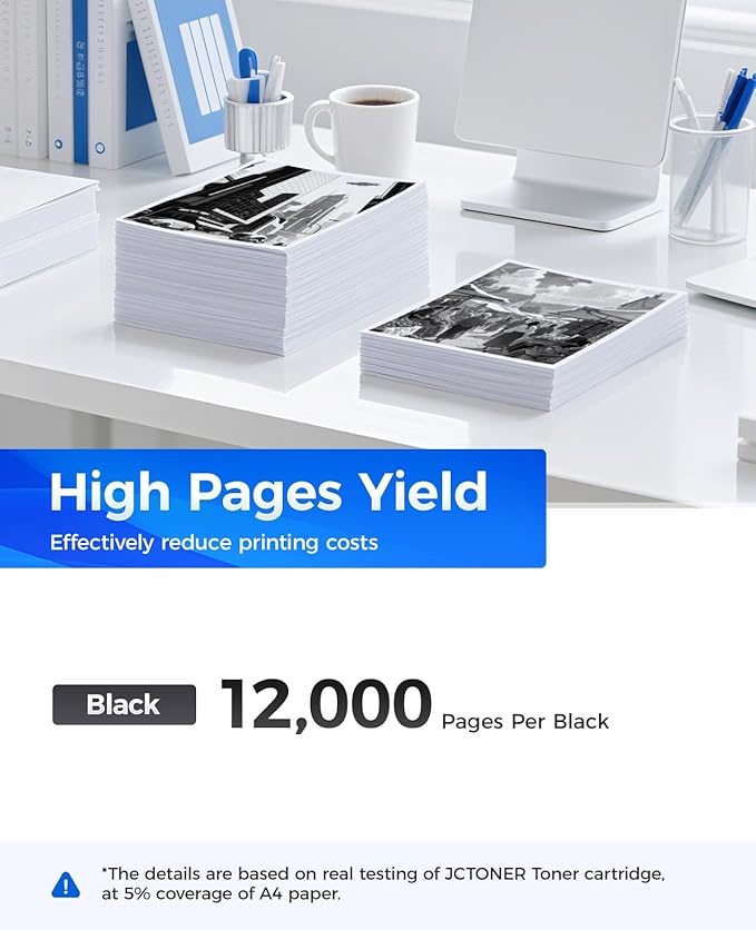 JCTONER TN880 Black Toner Cartridge 2-Pack High Yield Compatible for Printer Ink