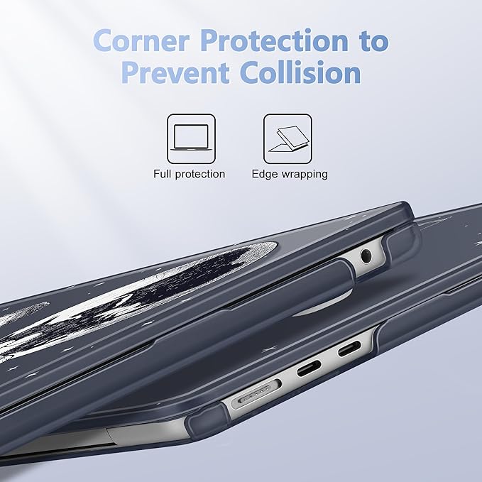 Lepeoac Case for 2026/2025/2024/2023 MacBook Air 15-inch Laptop Release M5 A3448 /M4 A3241 /M3 A3114 /M2 A2941, Stylish Protective Hard Shell Cover for MacBook Air 15.3 inch - Astronaut Enjoy