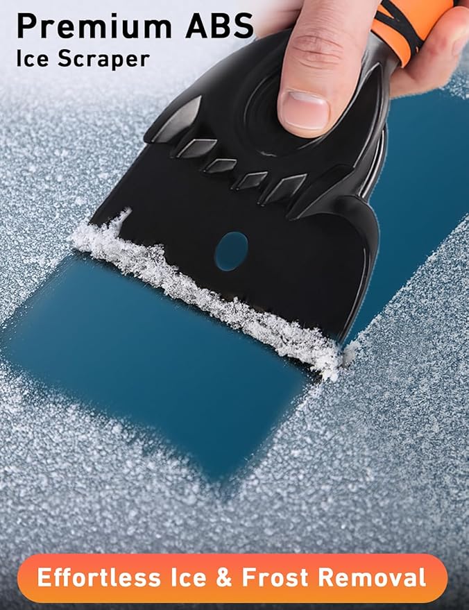 EcoNour 44.7" 3 in 1 Snow Brush for SUV, 360Â° Pivoting Extendable Long Snow Brush for Car, Snow and Ice Scrapers for Windshield with Ergonomic Foam Grip for Car Truck SUV, Winter Car Accessories