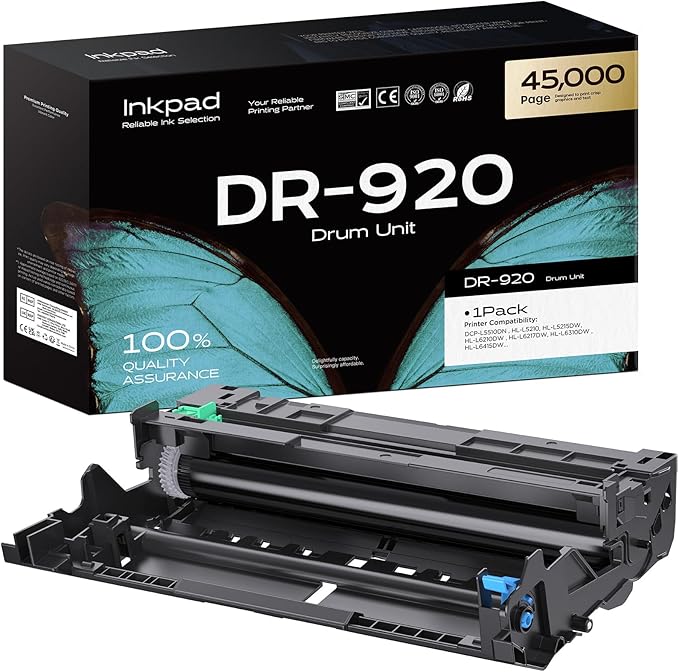 DR920 DR-920 Drum Unit Compatible with Brother DR920 DR 920 Drum Work for Brother HL-L5210 HL-L5215DW HL-L6210DW HL-L6217DW HL-L6310DW HL-L6415DW DCP-L5510DN Printer (1 Pack)