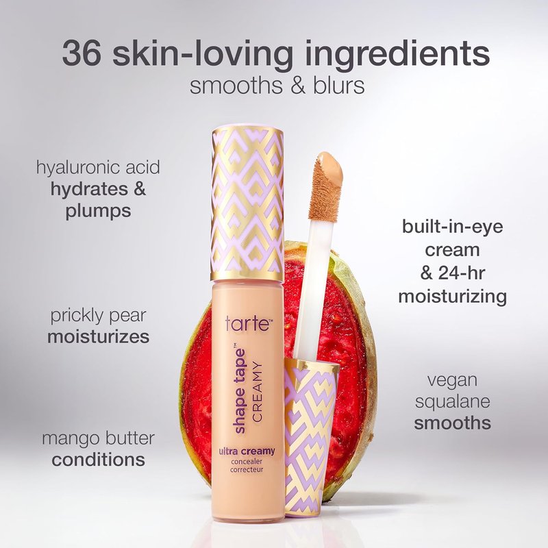 Tarte Shape Tape Concealer - Full Coverage Hydrating Formula with Eye Cream | Matte Finish for Redness & Fine Lines