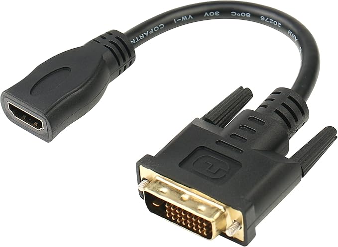 Anbear Bi-Directional HDMI Female to DVI-D(24+1) Male Adapter, 1080P DVI to HDMI Conveter (10, Black)