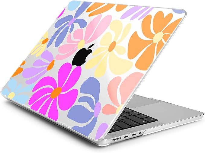 DONGKE Compatible with MacBook Pro 16 Inch Case (2026-2021 Release, M5 M4 M3 M2 M1 Pro/Max Chip), Plastic Hard Shell Cover with Keyboard Cover & Screen Protector for MacBook Pro 16", Power Florals