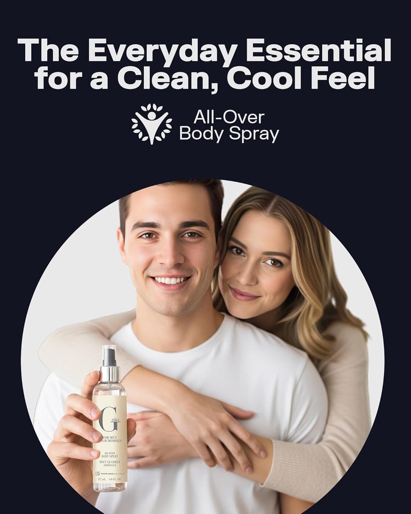PB ParfumsBelcam All Over Body Spray for Men - Fresh Chypre Scent with Bergamot & Cedar | 6 Fl Oz Refreshing Daily Mist